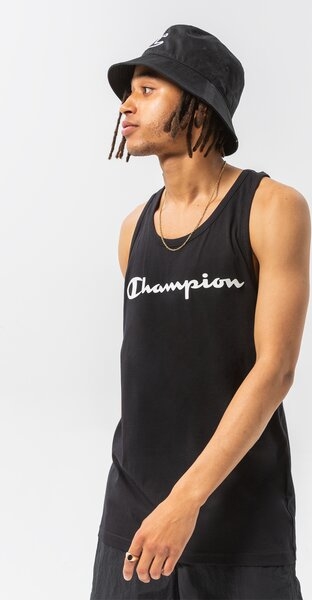 Czarny t-shirt Champion w młodzieżowym stylu