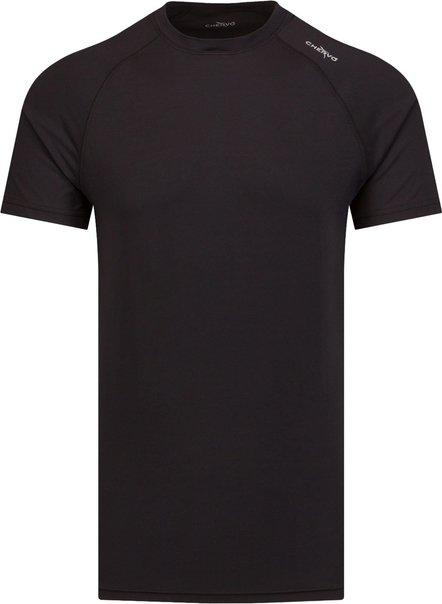 Czarny t-shirt Chervo w stylu casual