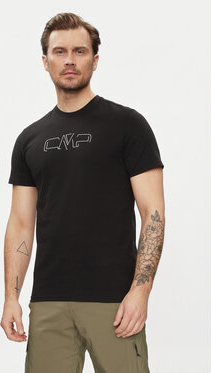 Czarny t-shirt CMP w młodzieżowym stylu