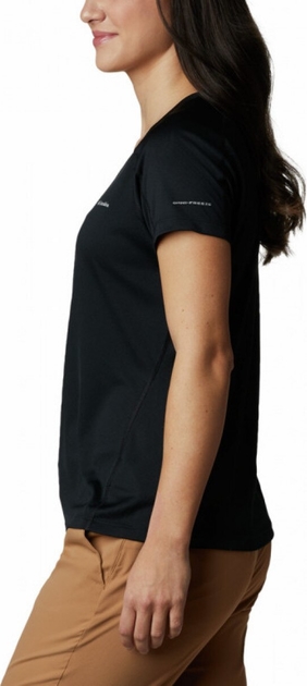 Czarny t-shirt Columbia w sportowym stylu z okrągłym dekoltem