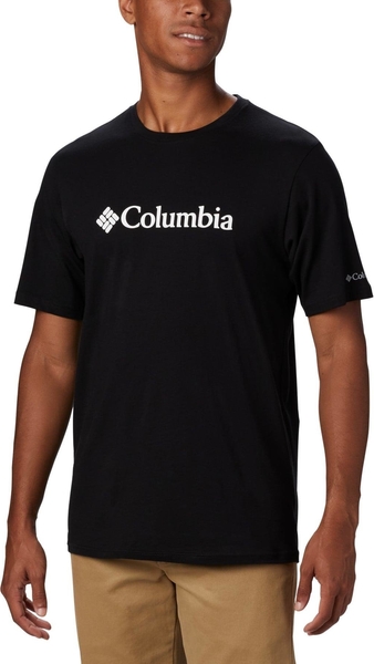 Czarny t-shirt Columbia z krótkim rękawem