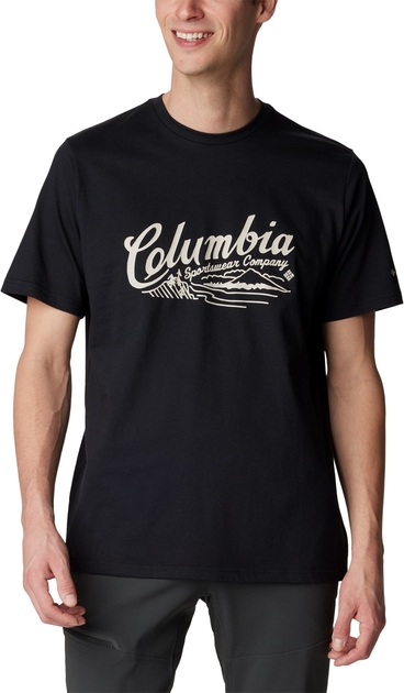 Czarny t-shirt Columbia z wełny