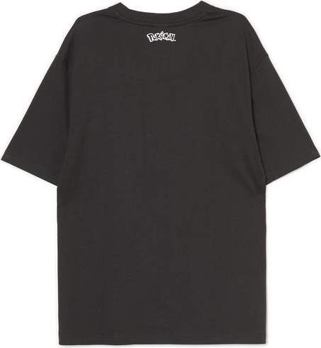 Czarny t-shirt Cropp z nadrukiem w młodzieżowym stylu