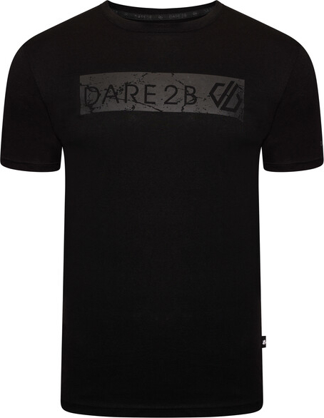 Czarny t-shirt Dare 2b z krótkim rękawem w młodzieżowym stylu