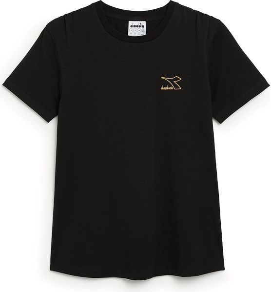 Czarny t-shirt Diadora w stylu casual