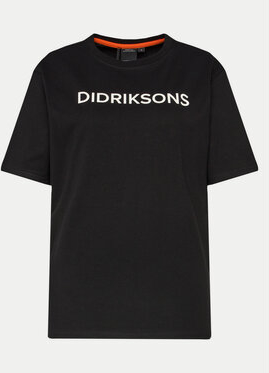 Czarny t-shirt Didriksons z krótkim rękawem