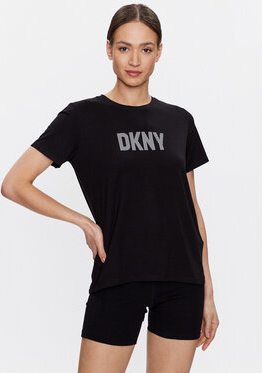 Czarny t-shirt DKNY w młodzieżowym stylu