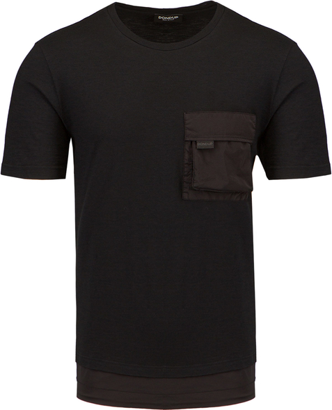 Czarny t-shirt Dondup z bawełny