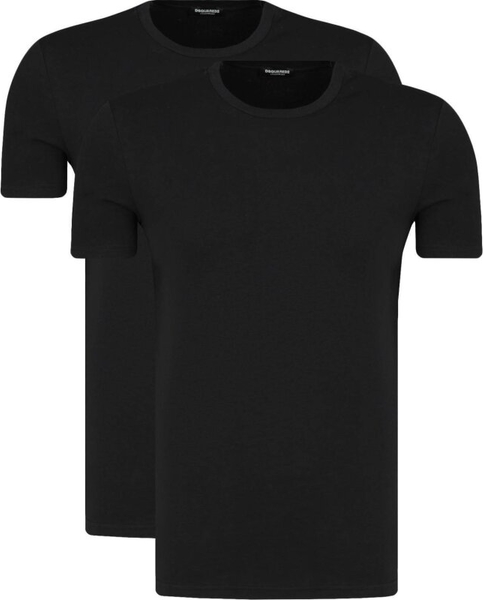 Czarny t-shirt Dsquared2 z krótkim rękawem w stylu casual