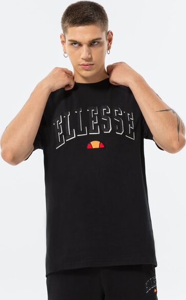 Czarny t-shirt Ellesse z krótkim rękawem w młodzieżowym stylu