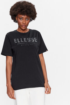 Czarny t-shirt Ellesse z okrągłym dekoltem