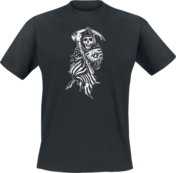 Czarny t-shirt emp-shop.pl z bawełny z krótkim rękawem z nadrukiem