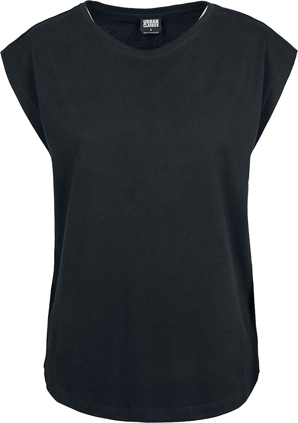 Czarny t-shirt Emp z bawełny z krótkim rękawem w stylu casual