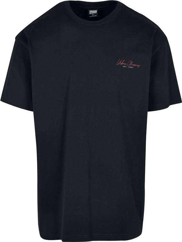Czarny t-shirt Emp z krótkim rękawem w stylu casual