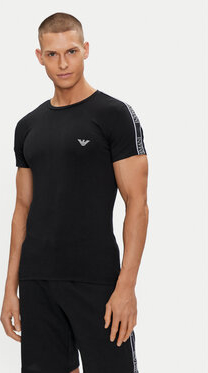 Czarny t-shirt Emporio Armani w stylu casual
