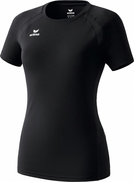 Czarny t-shirt Erima z krótkim rękawem z okrągłym dekoltem w sportowym stylu