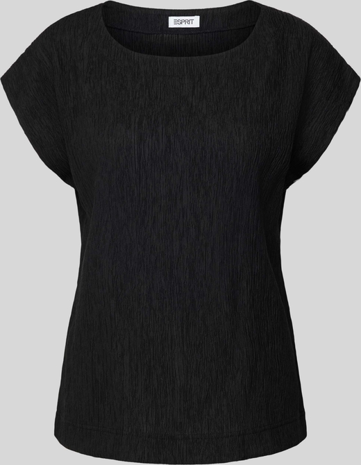 Czarny t-shirt Esprit z krótkim rękawem w stylu casual