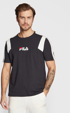 Czarny t-shirt Fila w sportowym stylu