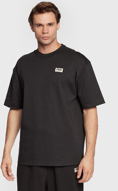 Czarny t-shirt Fila z krótkim rękawem w sportowym stylu