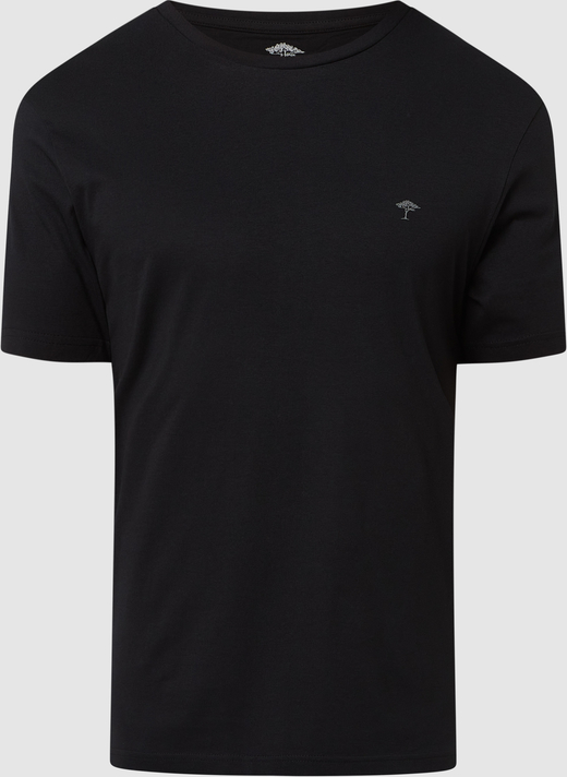 Czarny t-shirt Fynch Hatton w stylu casual