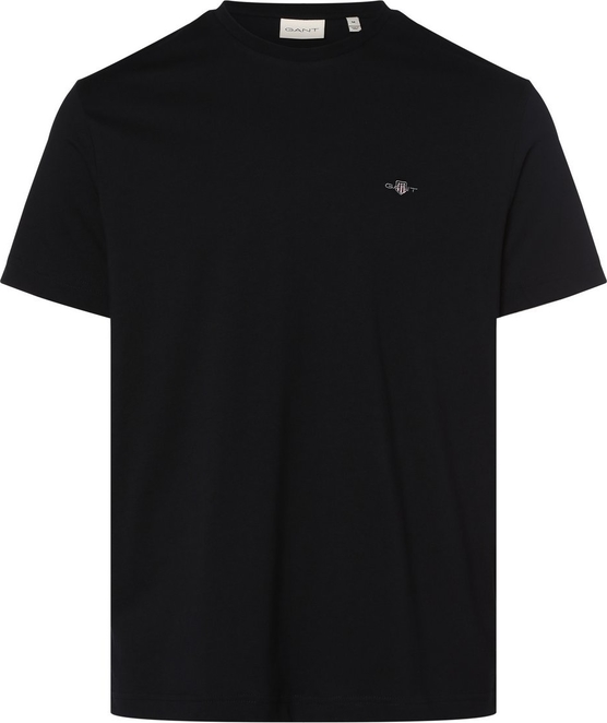 Czarny t-shirt Gant w stylu casual