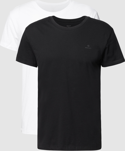 Czarny t-shirt Gant z nadrukiem