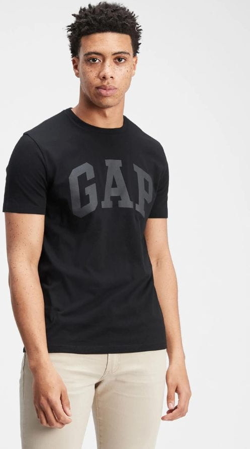 Czarny t-shirt Gap z bawełny w młodzieżowym stylu