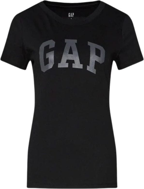 Czarny t-shirt Gap z krótkim rękawem w młodzieżowym stylu