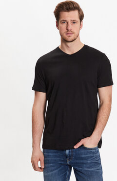 Czarny t-shirt Geox z krótkim rękawem w stylu casual