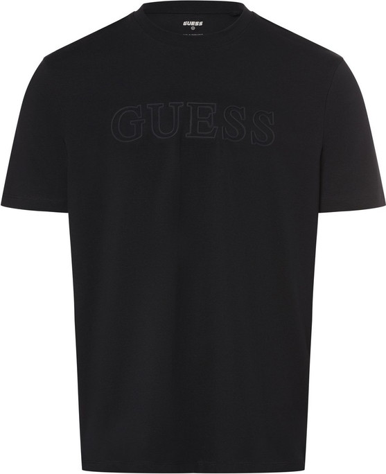 Czarny t-shirt Guess z nadrukiem