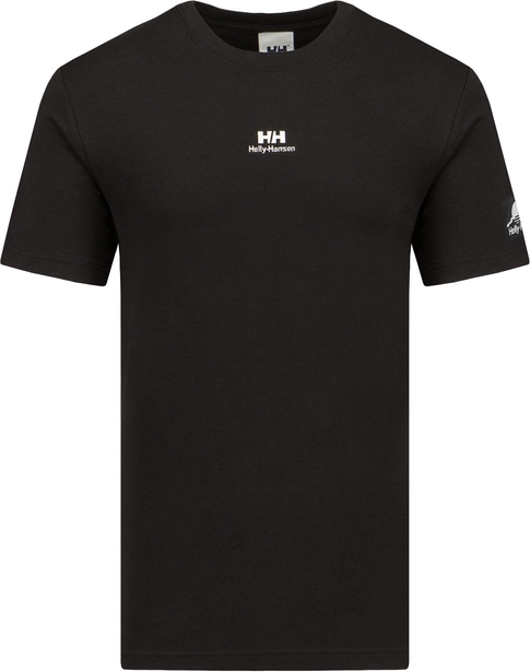 Czarny t-shirt Helly Hansen z krótkim rękawem