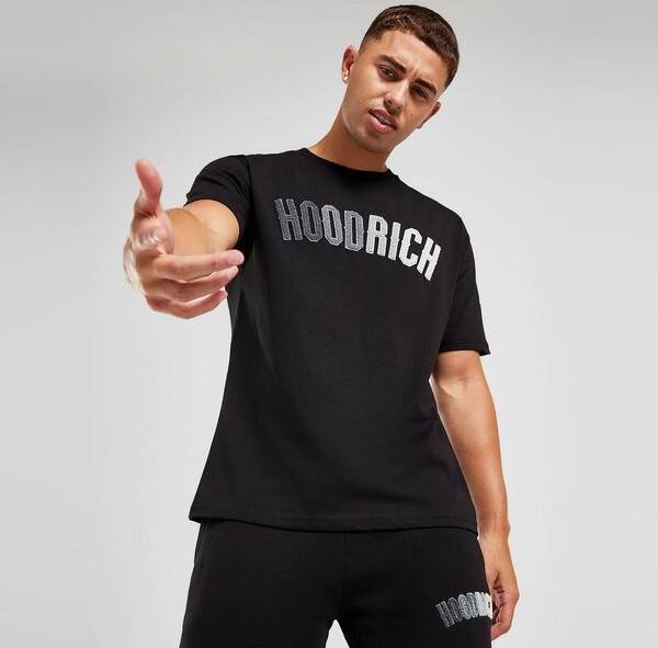 Czarny t-shirt Hoodrich z krótkim rękawem