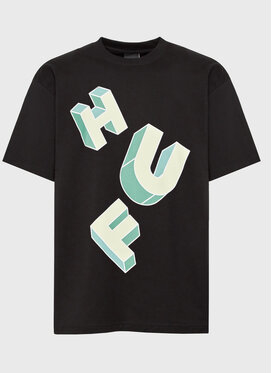 Czarny t-shirt HUF z nadrukiem
