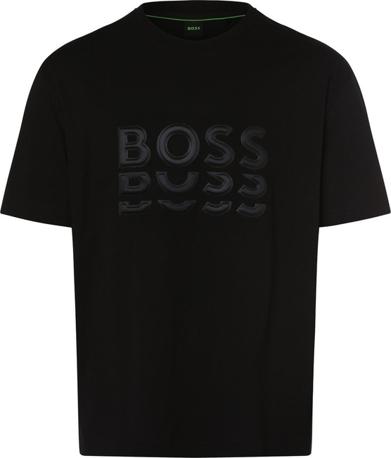 Czarny t-shirt Hugo Boss w młodzieżowym stylu