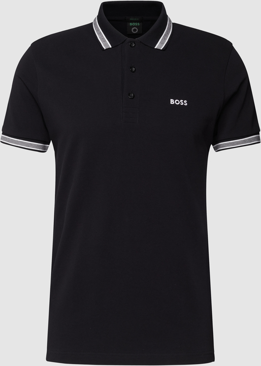 Czarny t-shirt Hugo Boss w stylu casual z bawełny