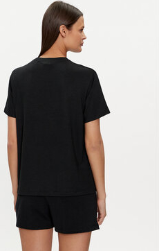 Czarny t-shirt Hugo Boss w stylu casual z okrągłym dekoltem