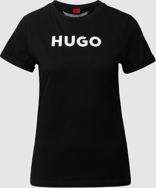Czarny t-shirt Hugo Boss z bawełny