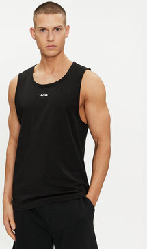 Czarny t-shirt Hugo Boss z krótkim rękawem w sportowym stylu