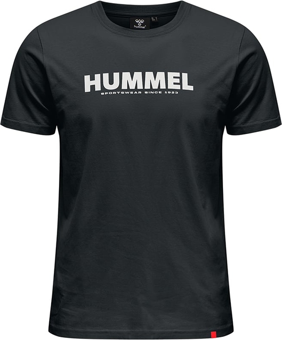 Czarny t-shirt Hummel w młodzieżowym stylu z bawełny