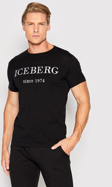 Czarny t-shirt Iceberg w młodzieżowym stylu