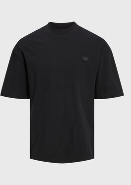 Czarny t-shirt Jack & Jones w stylu casual z krótkim rękawem