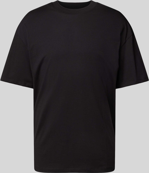 Czarny t-shirt Jack & Jones z krótkim rękawem z bawełny