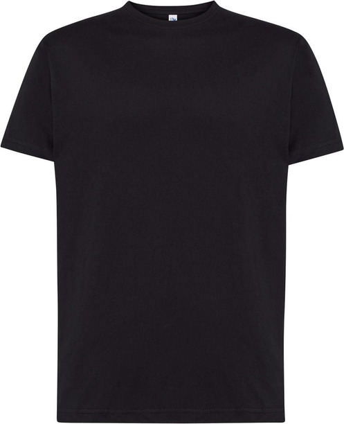Czarny t-shirt jk-collection.pl z krótkim rękawem w stylu casual