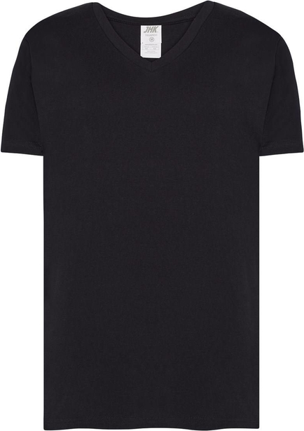 Czarny t-shirt JK Collection w stylu casual
