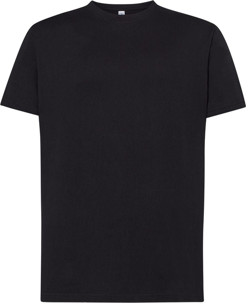 Czarny t-shirt JK Collection w stylu casual z krótkim rękawem