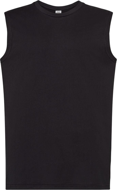 Czarny t-shirt JK Collection z bawełny z krótkim rękawem
