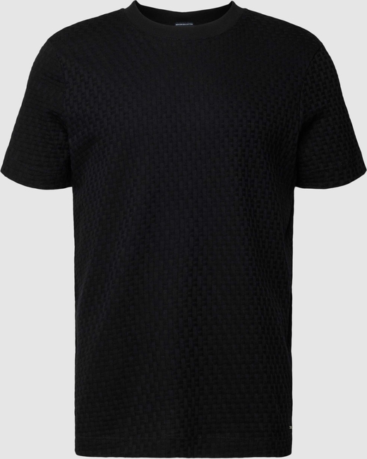 Czarny t-shirt Joop! z krótkim rękawem z bawełny
