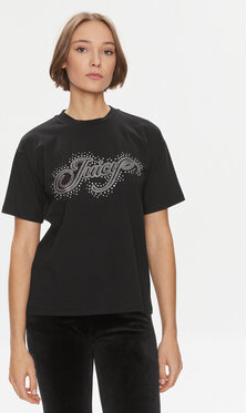 Czarny t-shirt Juicy Couture z okrągłym dekoltem