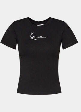 Czarny t-shirt Karl Kani z okrągłym dekoltem