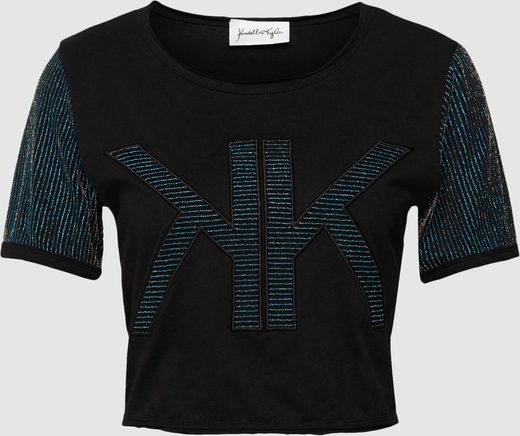 Czarny t-shirt Kendall & Kylie z bawełny